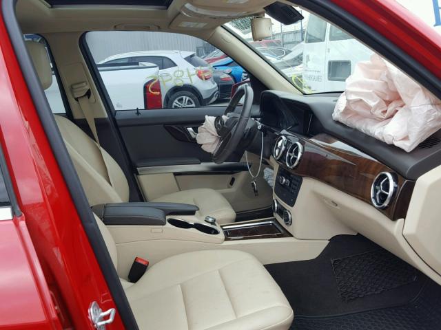 WDCGG5HB9EG216208 - 2014 MERCEDES-BENZ GLK 350 RED photo 5