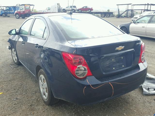 1G1JA5SH8F4156296 - 2015 CHEVROLET SONIC LS 蓝色 照片 3