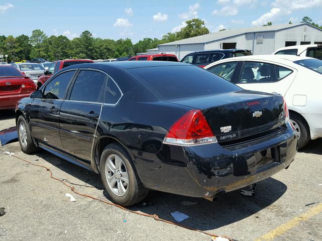 2G1WF5E30D1124443 - 2013 CHEVROLET IMPALA LS BLACK photo 3
