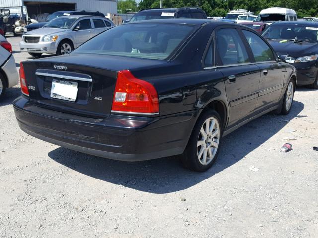 YV1TH59H741373560 - 2004 VOLVO S80 2.5T BLACK photo 4