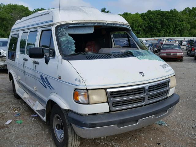 2B6HB21Y0SK551404 - 1995 DODGE RAM VAN B2 WHITE photo 1