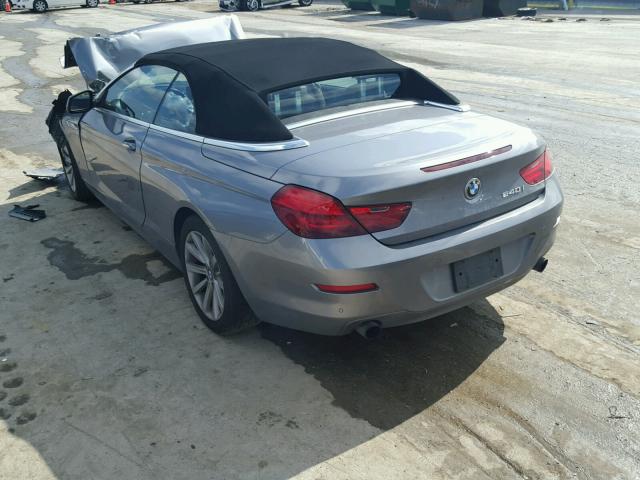 WBALW7C50CC618849 - 2012 BMW 640 I GRAY photo 3