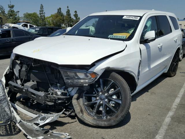 1C4RDHDG9HC883575 - 2017 DODGE DURANGO GT WHITE photo 2