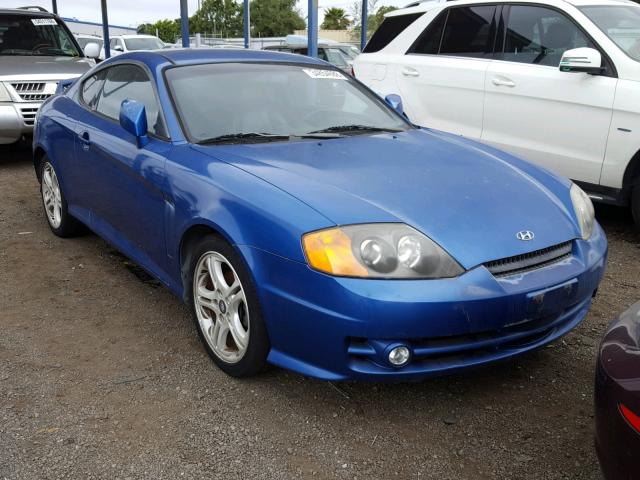 KMHHN65F04U134733 - 2004 HYUNDAI TIBURON GT BLUE photo 1