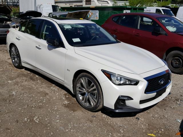 JN1EV7AR3JM435752 - 2018 INFINITI Q50 LUXE WHITE photo 1