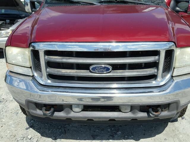 1FTNW21P93EC85736 - 2003 FORD F250 BURGUNDY photo 7