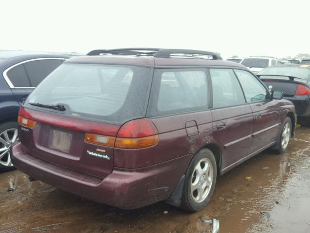 4S3BK4358X7314207 - 1999 SUBARU LEGACY L MAROON photo 4