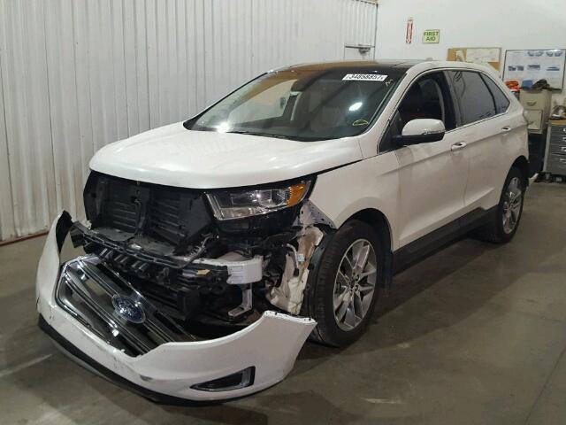 2FMPK4K95GBB26922 - 2016 FORD EDGE TITAN WHITE photo 2