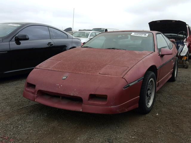 1G2PG119XHP233789 - 1987 PONTIAC FIERO GT BURGUNDY photo 2