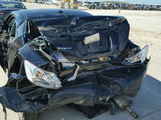 2HGFG12809H515136 - 2009 HONDA CIVIC EX BLACK photo 10