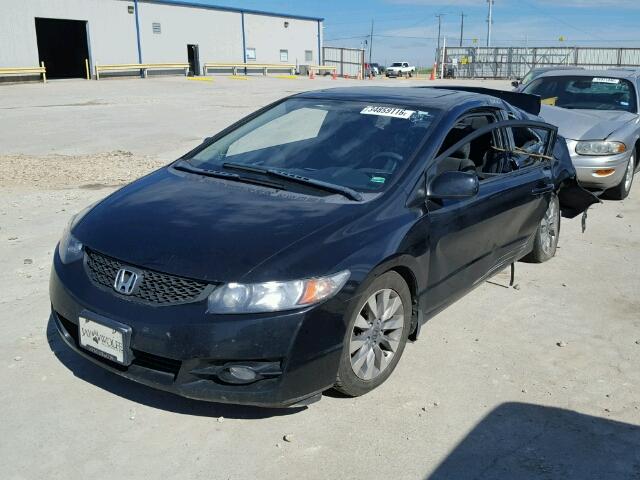 2HGFG12809H515136 - 2009 HONDA CIVIC EX შავი ფოტო 2