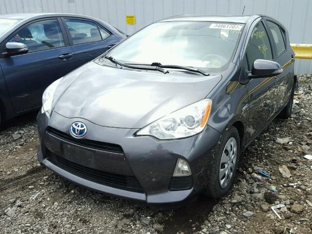 JTDKDTB3XC1025749 - 2012 TOYOTA PRIUS C CHARCOAL photo 2