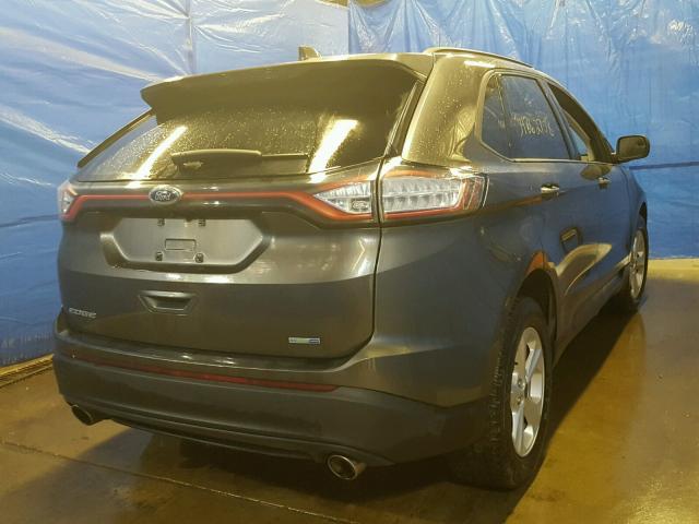 2FMTK4G94FBC30730 - 2015 FORD EDGE SE GRAY photo 4