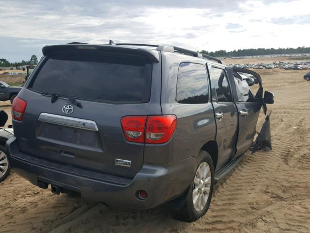 5TDDY5G13BS052275 - 2011 TOYOTA SEQUOIA PL GRAY photo 4