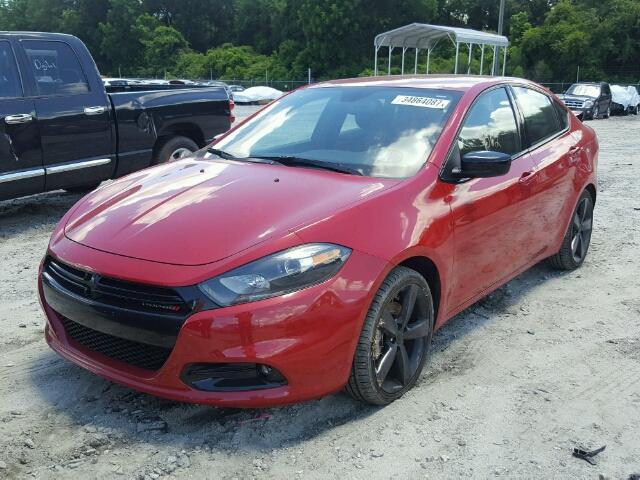 1C3CDFBB8GD539802 - 2016 DODGE DART RED photo 2