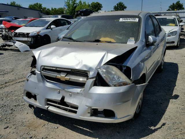 KL1TD5DE3BB221370 - 2011 CHEVROLET AVEO LS SILVER photo 2
