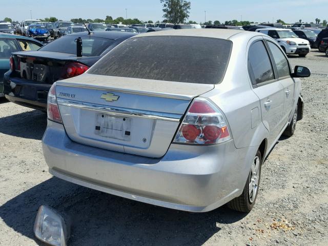KL1TD5DE3BB221370 - 2011 CHEVROLET AVEO LS SILVER photo 4