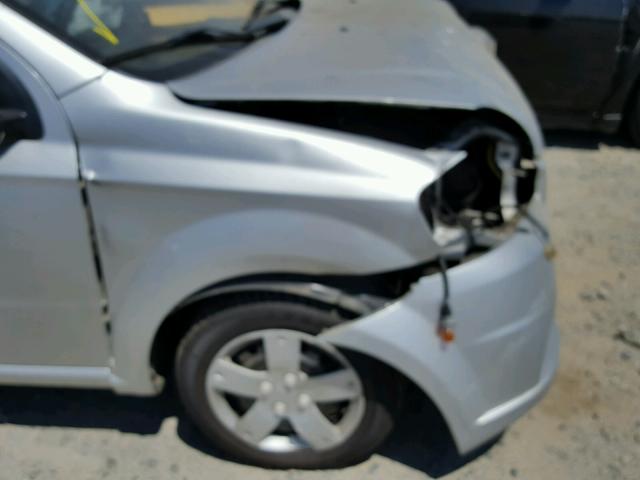 KL1TD5DE3BB221370 - 2011 CHEVROLET AVEO LS SILVER photo 9