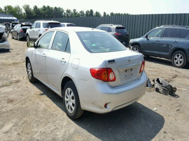 1NXBU40E19Z115756 - 2009 TOYOTA COROLLA BA SILVER photo 3