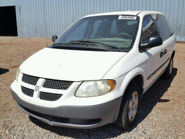 1B4GP15B42B555659 - 2002 DODGE CARAVAN EC WHITE photo 2