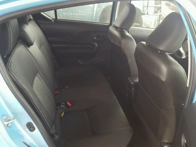 JTDKDTB37F1103912 - 2015 TOYOTA PRIUS C BLUE photo 6