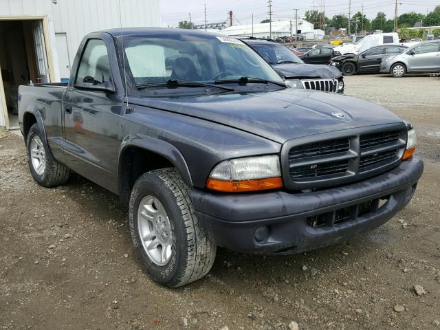 1D7FL16X73S314089 - 2003 DODGE DAKOTA SXT GRAY photo 1