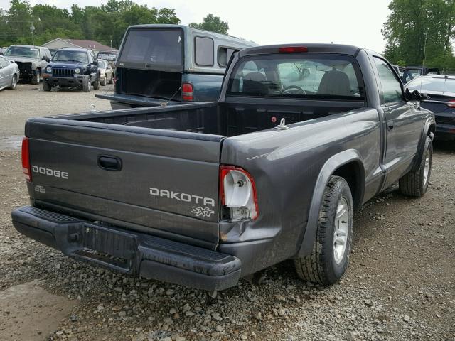 1D7FL16X73S314089 - 2003 DODGE DAKOTA SXT GRAY photo 4