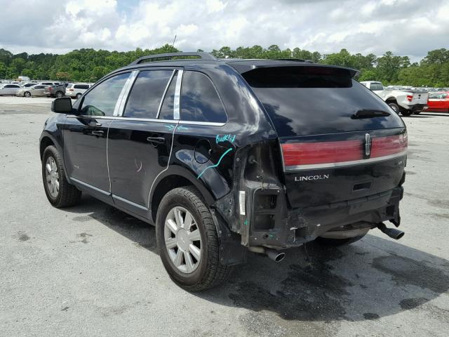 2LMDU68C27BJ06935 - 2007 LINCOLN MKX BLACK photo 3