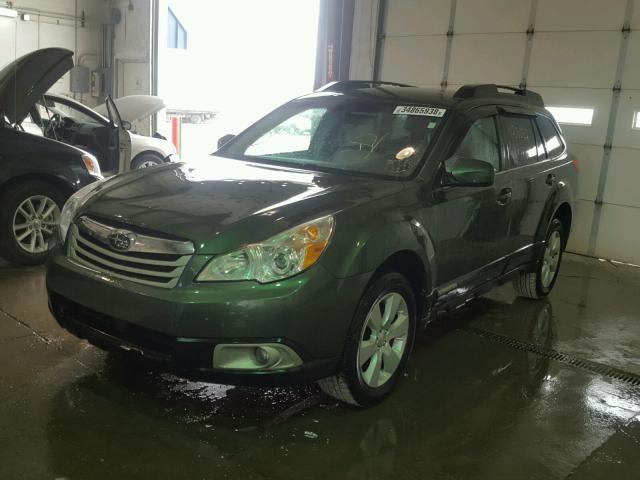 4S4BRBCC7A3338197 - 2010 SUBARU OUTBACK 2. GREEN photo 2