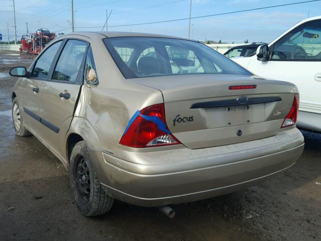 1FAFP33P42W214270 - 2002 FORD FOCUS LX GOLD photo 3