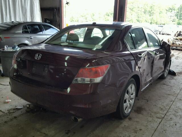 1HGCP26849A024277 - 2009 HONDA ACCORD EXL BURGUNDY photo 4