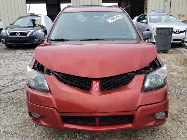 5Y2SL62834Z442116 - 2004 PONTIAC VIBE RED photo 9