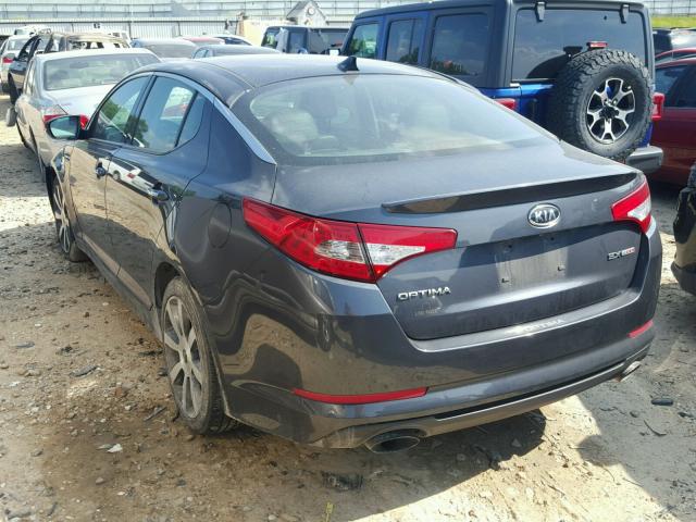 KNAGR4A65B5159906 - 2011 KIA OPTIMA SX GRAY photo 3