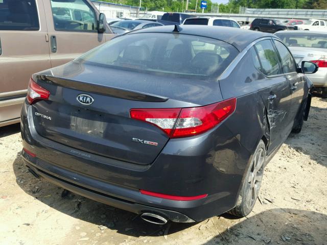 KNAGR4A65B5159906 - 2011 KIA OPTIMA SX GRAY photo 4