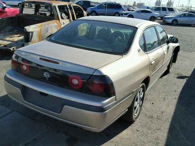 2G1WF52E159211082 - 2005 CHEVROLET IMPALA GOLD photo 4