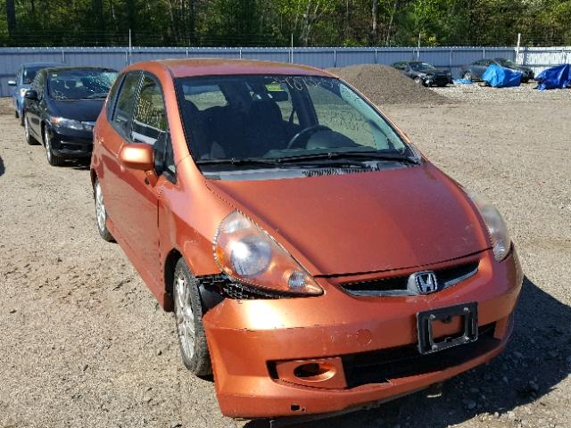 JHMGD386X7S059714 - 2007 HONDA FIT S ORANGE photo 1