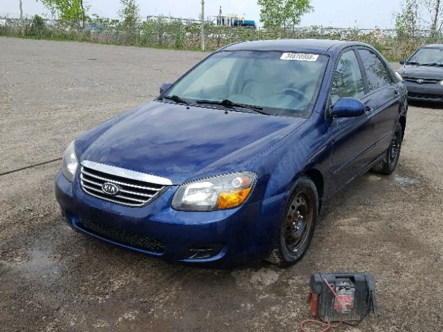 KNAFE221495600868 - 2009 KIA SPECTRA EX BLUE photo 2