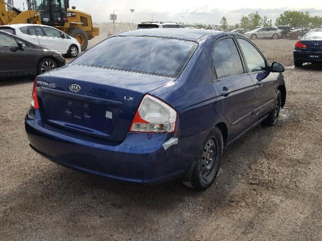 KNAFE221495600868 - 2009 KIA SPECTRA EX BLUE photo 4