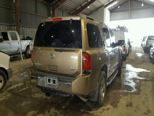 5N1AA08AX5N704842 - 2005 NISSAN ARMADA SE GOLD photo 4