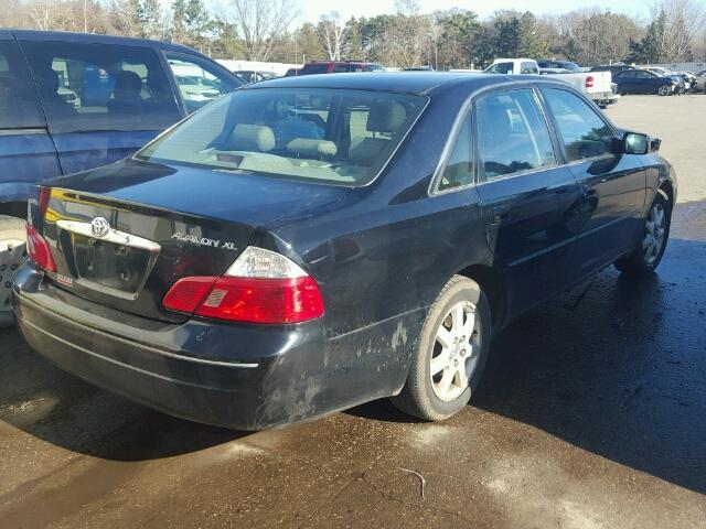 4T1BF28BX3U320444 - 2003 TOYOTA AVALON BLACK photo 4