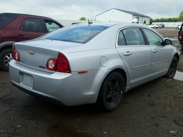 1G1ZB5EB0AF296685 - 2010 CHEVROLET MALIBU LS SILVER photo 4