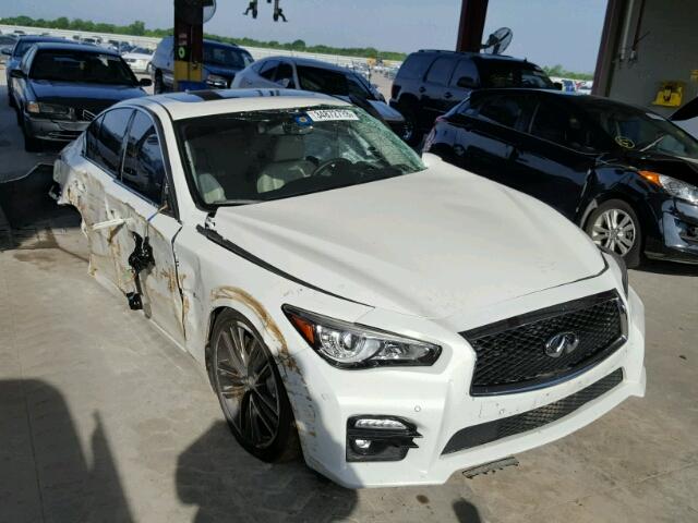 JN1AV7AP5EM690065 - 2014 INFINITI Q50 HYBRID WHITE photo 1