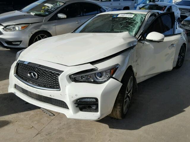 JN1AV7AP5EM690065 - 2014 INFINITI Q50 HYBRID WHITE photo 2