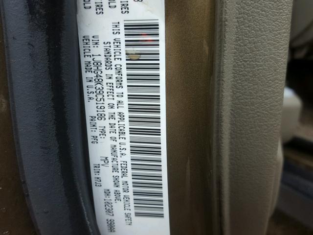 1J8HG48K39C519186 - 2009 JEEP COMMANDER GREEN photo 10