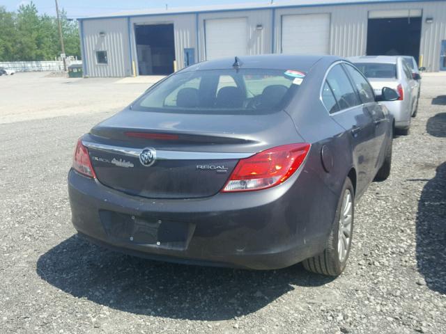 W04GN5EC3B1123380 - 2011 BUICK REGAL CXL GRAY photo 4