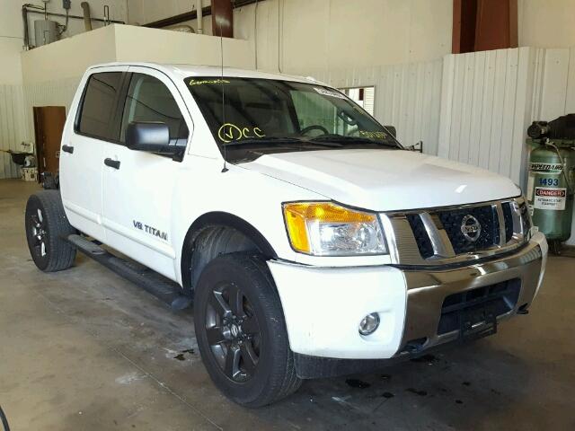 1N6AA0ECXFN501233 - 2015 NISSAN TITAN S WHITE photo 1