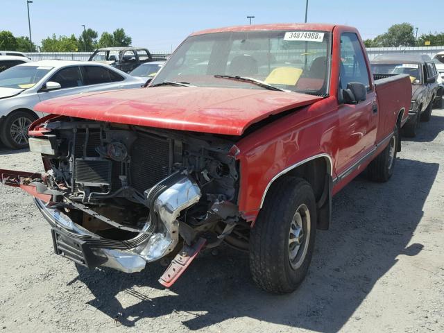 1GTGC34R8VF047250 - 1997 GMC SIERRA C35 RED photo 2