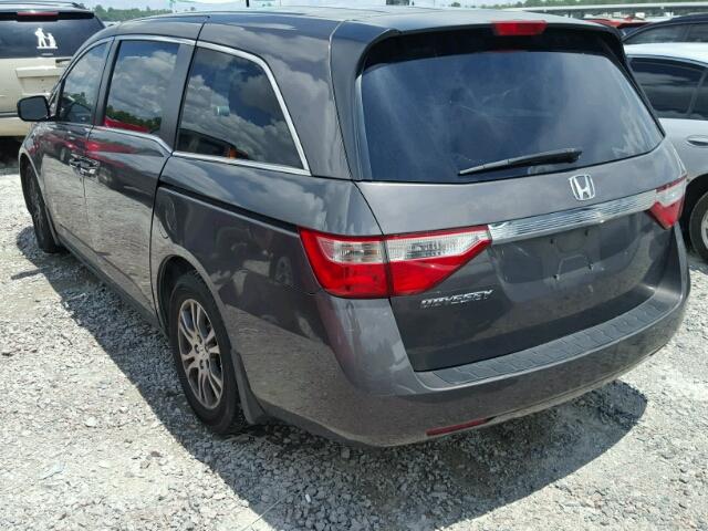 5FNRL5H41CB062127 - 2012 HONDA ODYSSEY EX GRAY photo 3