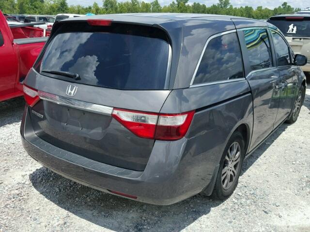 5FNRL5H41CB062127 - 2012 HONDA ODYSSEY EX GRAY photo 4