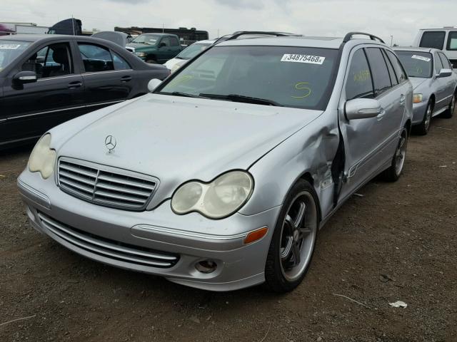 WDBRH61J75F601547 - 2005 MERCEDES-BENZ C 240 SPOR SILVER photo 2